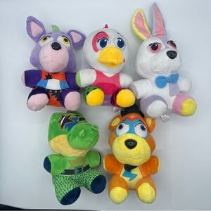 FNAF Five Nights at Freddy's SECURITY BREACH Plush set of 5 7” full set